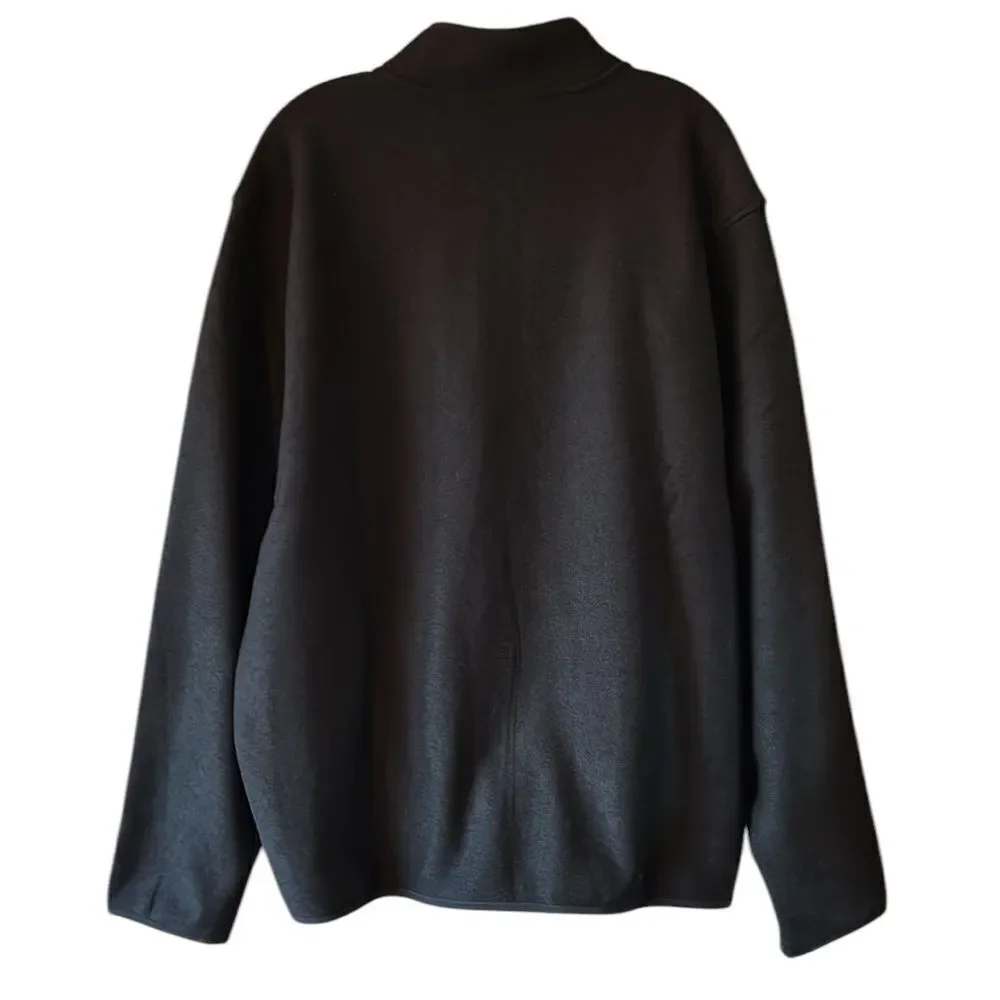 NEW Eddie Bauer Mens Black Sweater Fleece